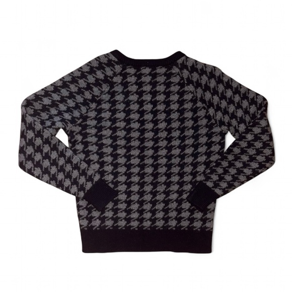 Todd Snyder $348 Merino Wool Houndstooth V-Neck Sweater in Navy Size XS - Picture 3 of 15